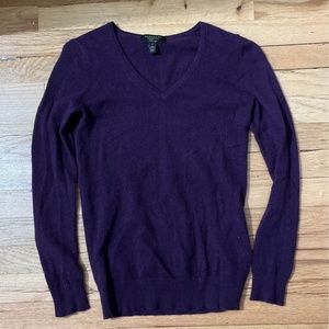 Charter club luxury cashmere sweater eggplant/fig purple